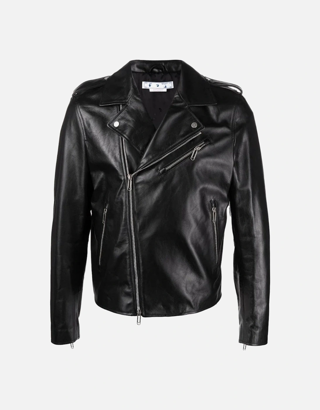 Diag Tab Biker Leather Jacket, 5 of 4