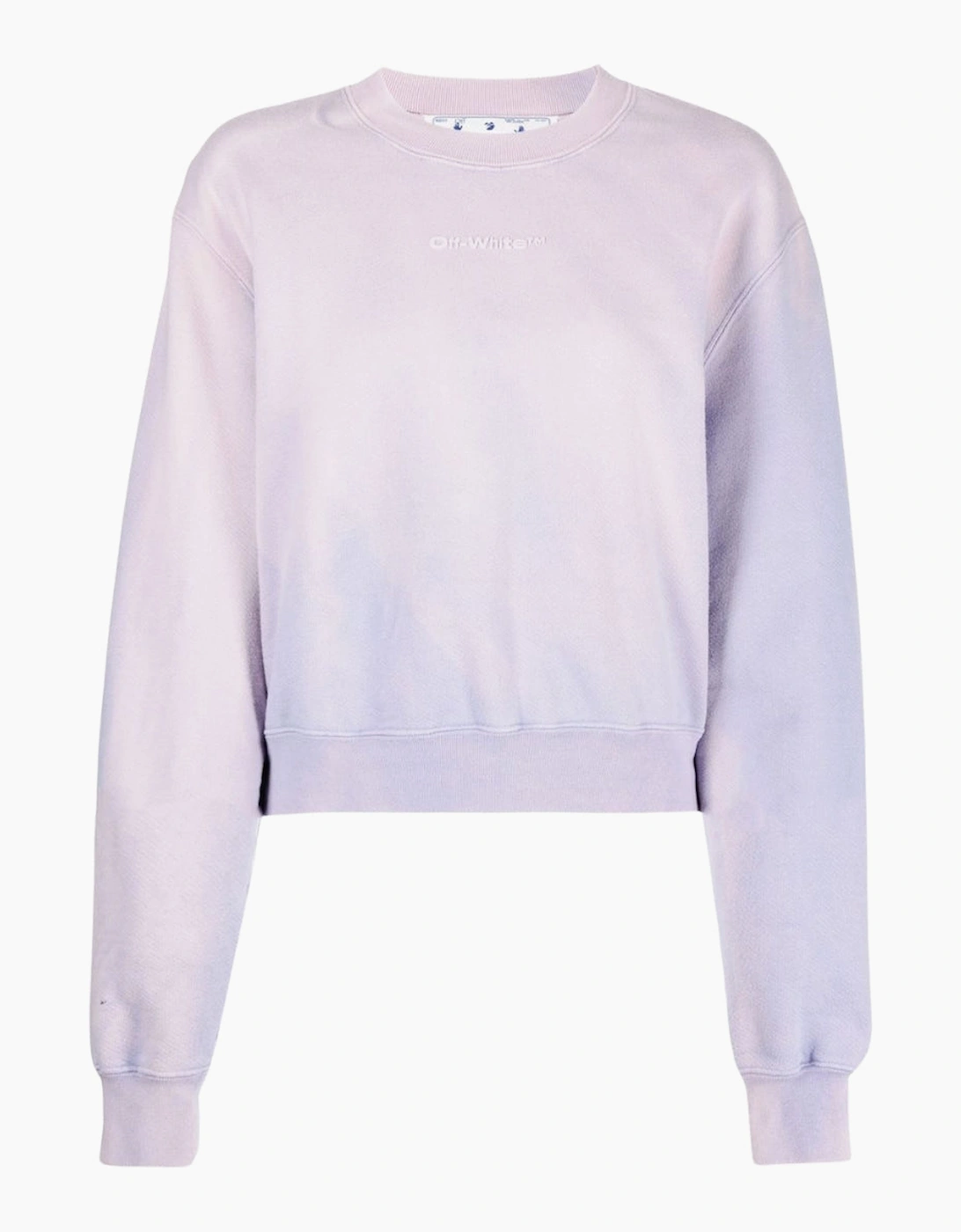 Women's Off-White Purple Laundry Crop Sweatshirt - Size: 6