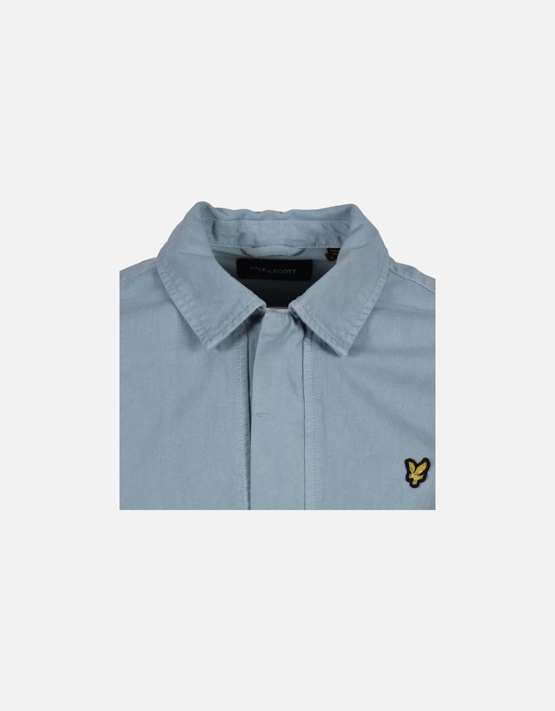 Lyle & Scott Washed Drill Overshirt Away Blue Jacket