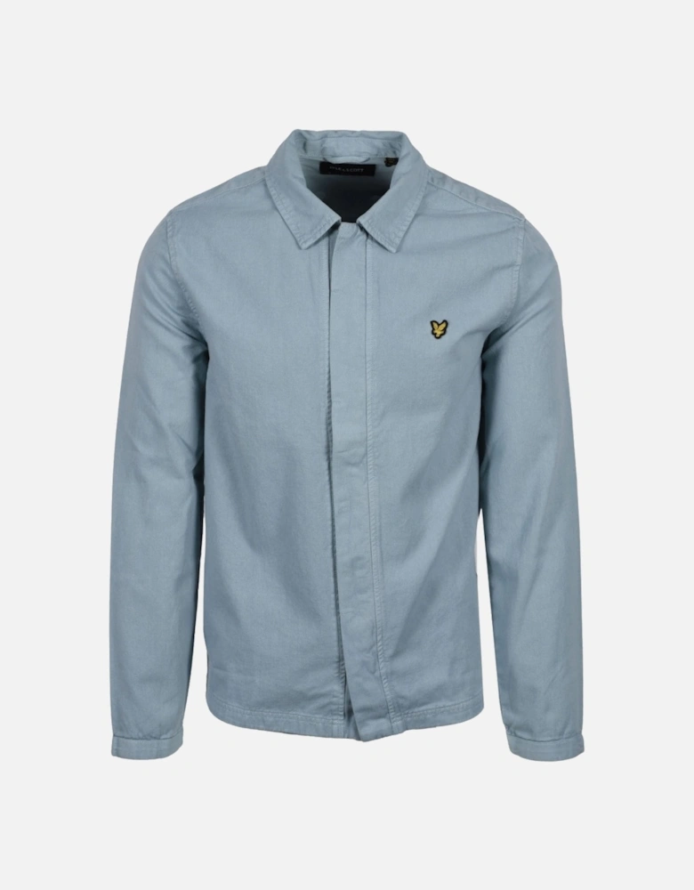 Lyle & Scott Washed Drill Overshirt Away Blue Jacket