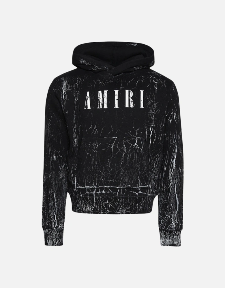 Cracked Dye Core Logo Black Hoodie