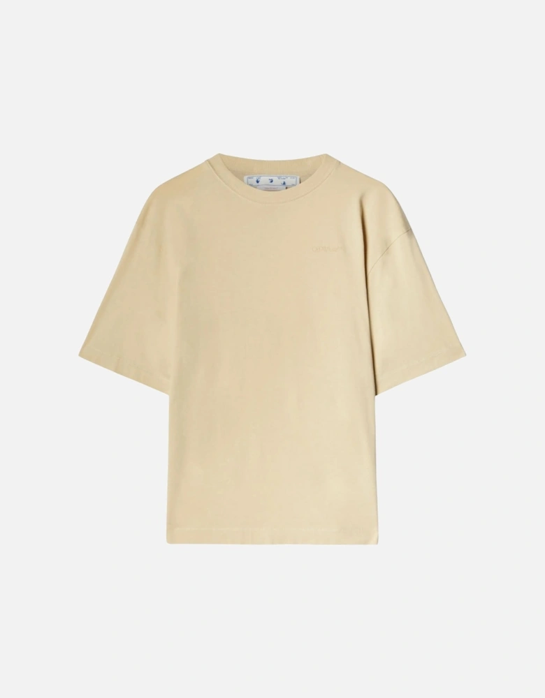 Scribble Carry Over Skate Fit Ivory Beige T-Shirt