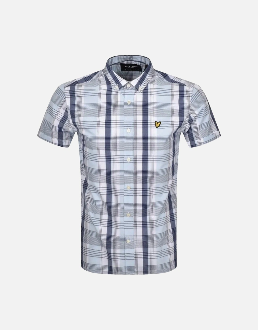 Lyle & Scott Short Sleeve Deck Blue Checkered Shirt, 2 of 1