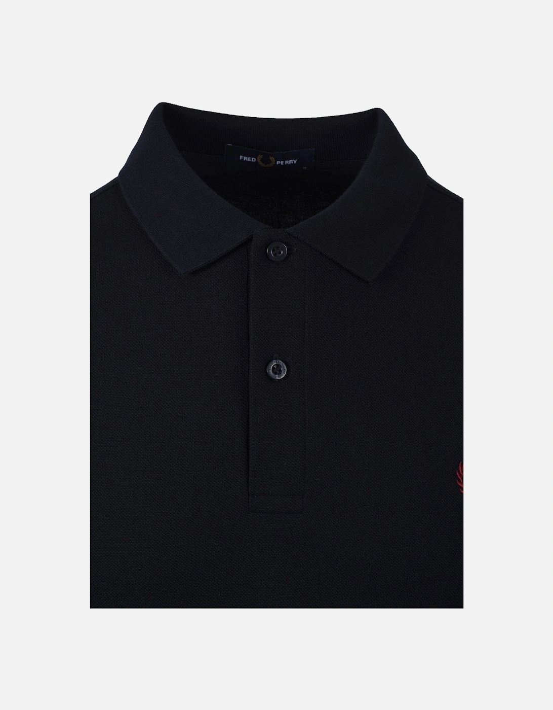 Plain Polo Shirt Navy/Burnt Red