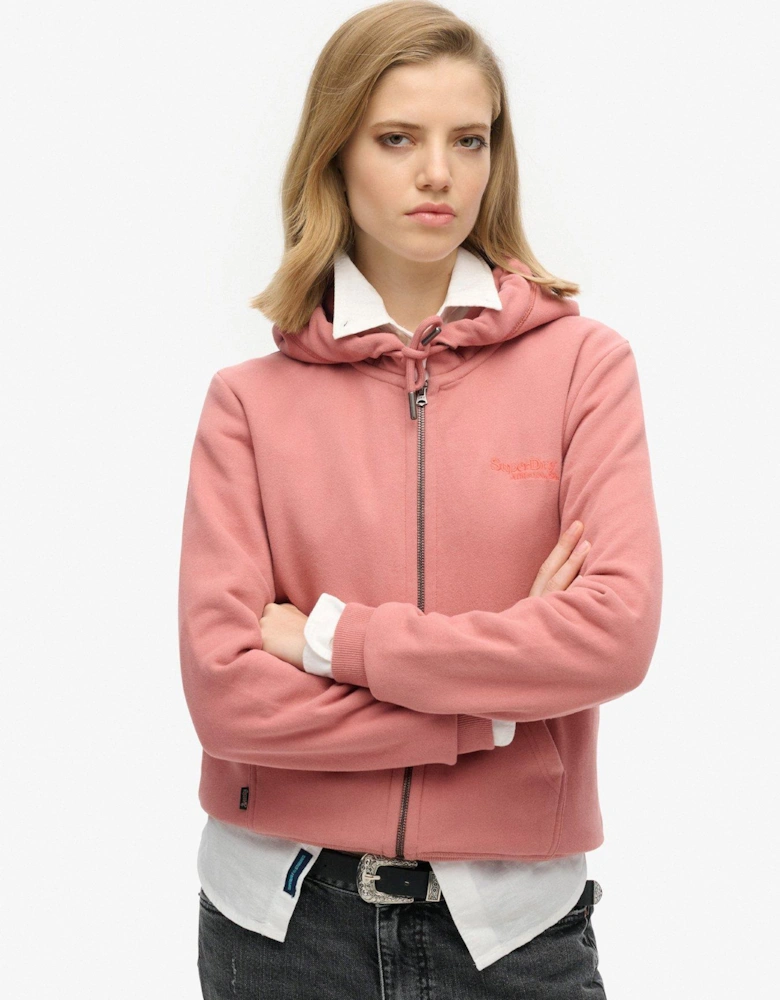 Essential Logo Zip Hoodie - Pink