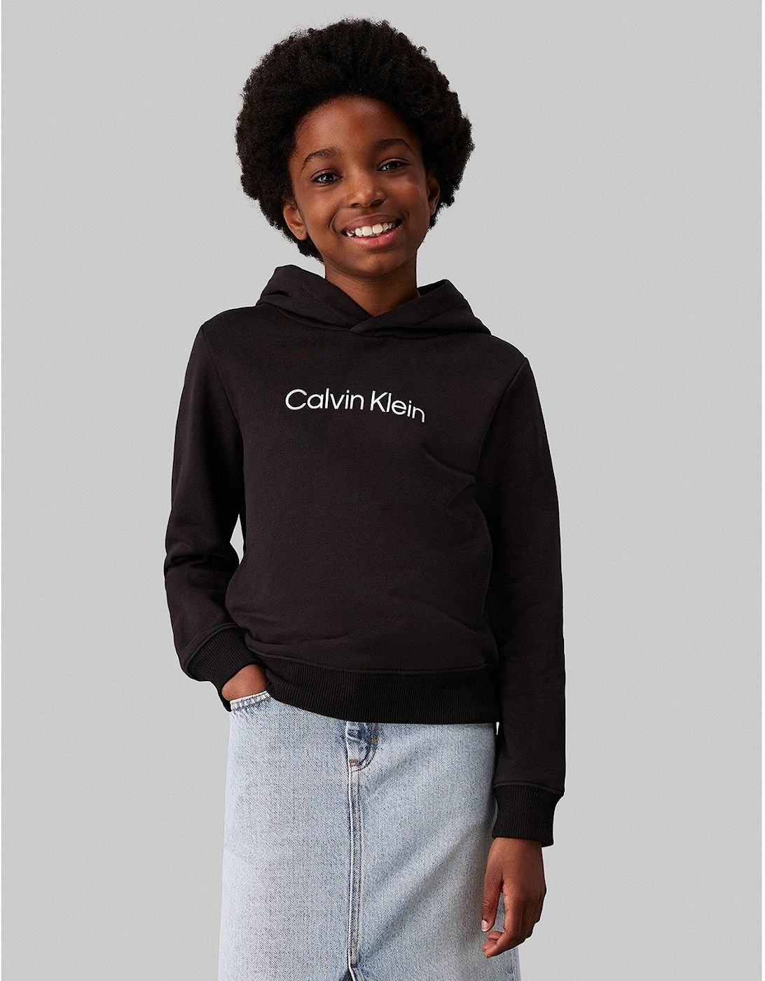 Kids Logo Terry Hoodie - Black, 2 of 1