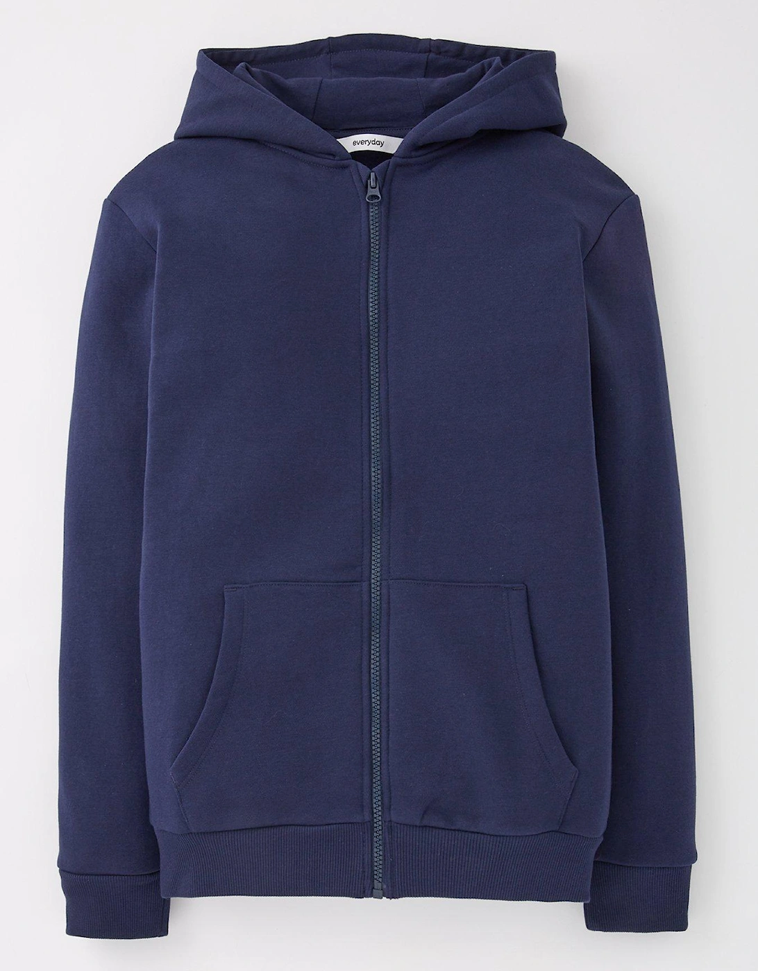 Boys Zip Through Hoodie - Navy, 2 of 1