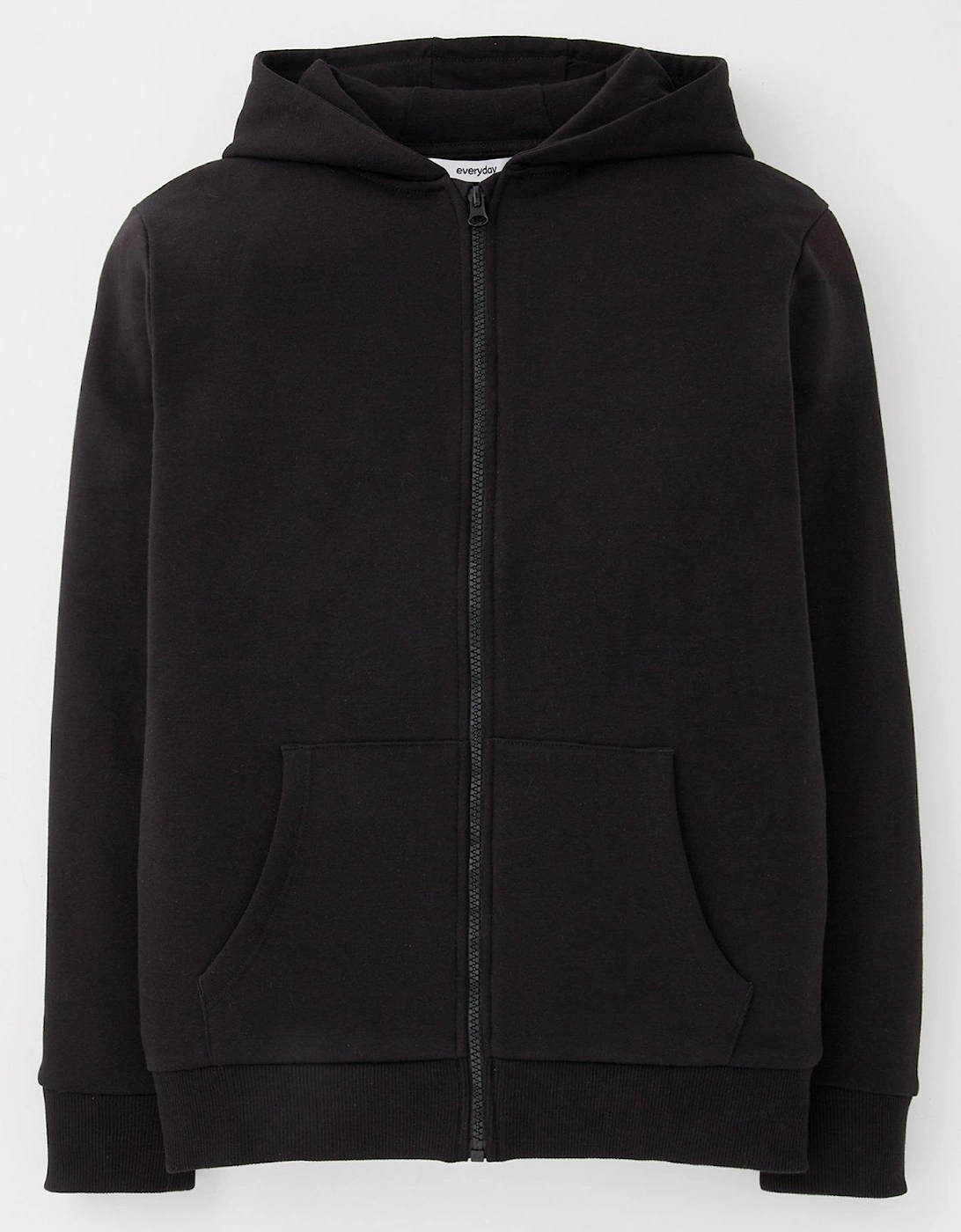 Boys Zip Through Hoodie - Black, 2 of 1