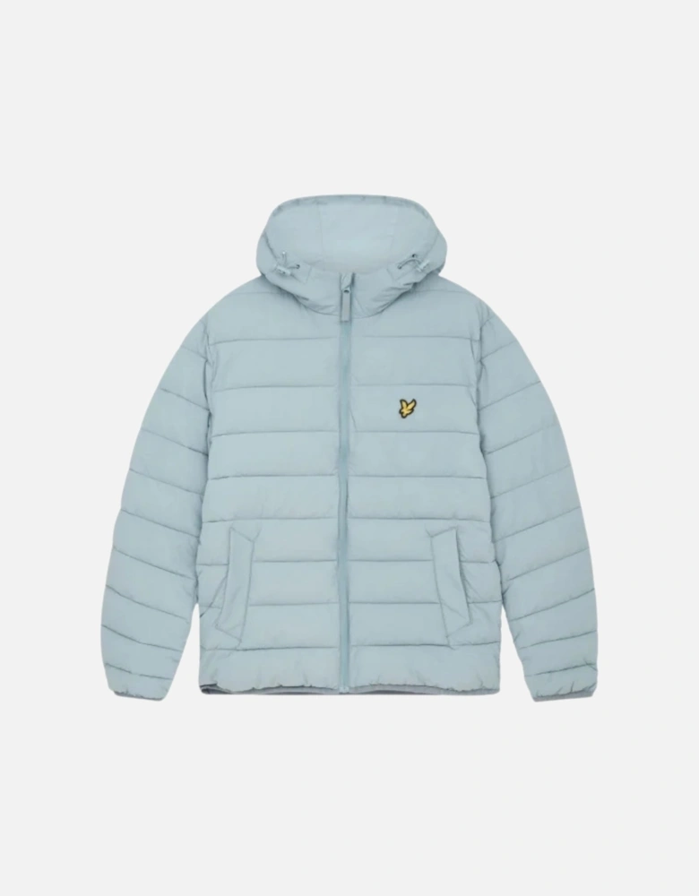 Lyle & Scott Branded Away Blue Hooded Puffer Jacket