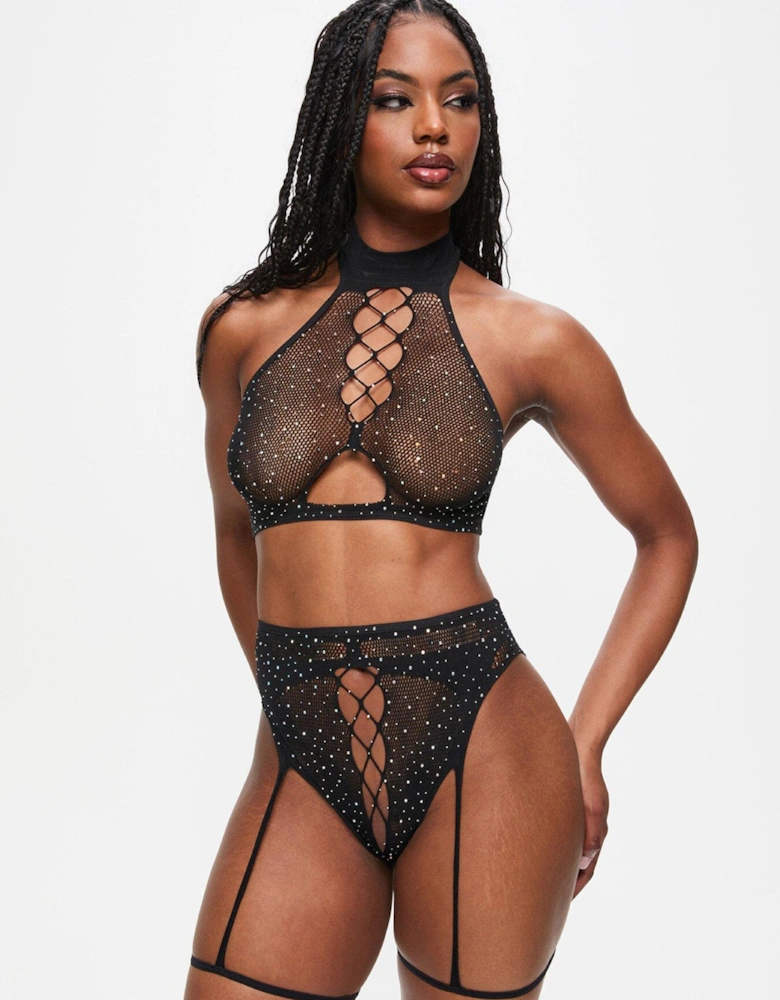 Adella Diamante Set - Black