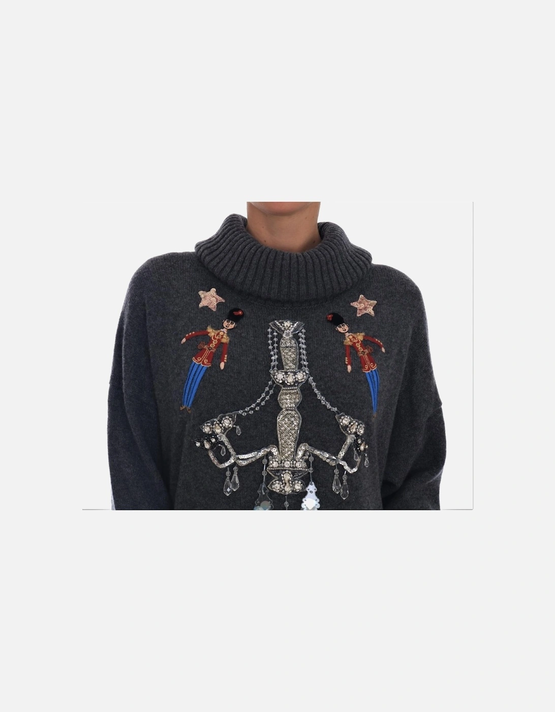 Oversized Chandelier Frog Sweater TSH1902 Women - Gray