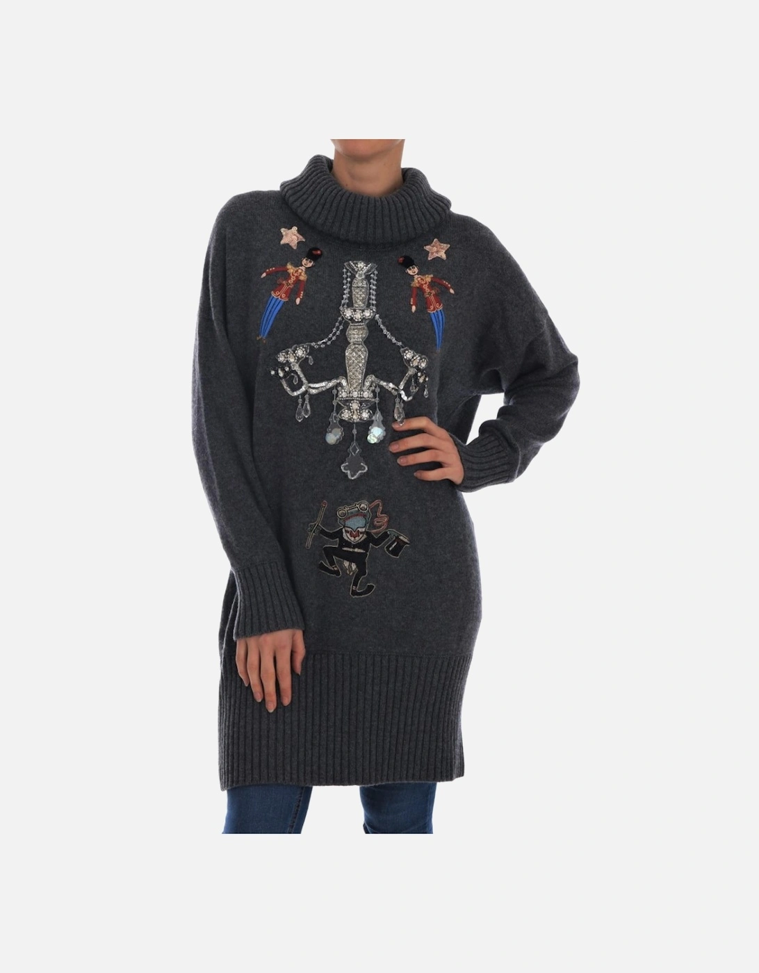 Oversized Chandelier Frog Sweater TSH1902 Women - Gray, 7 of 6