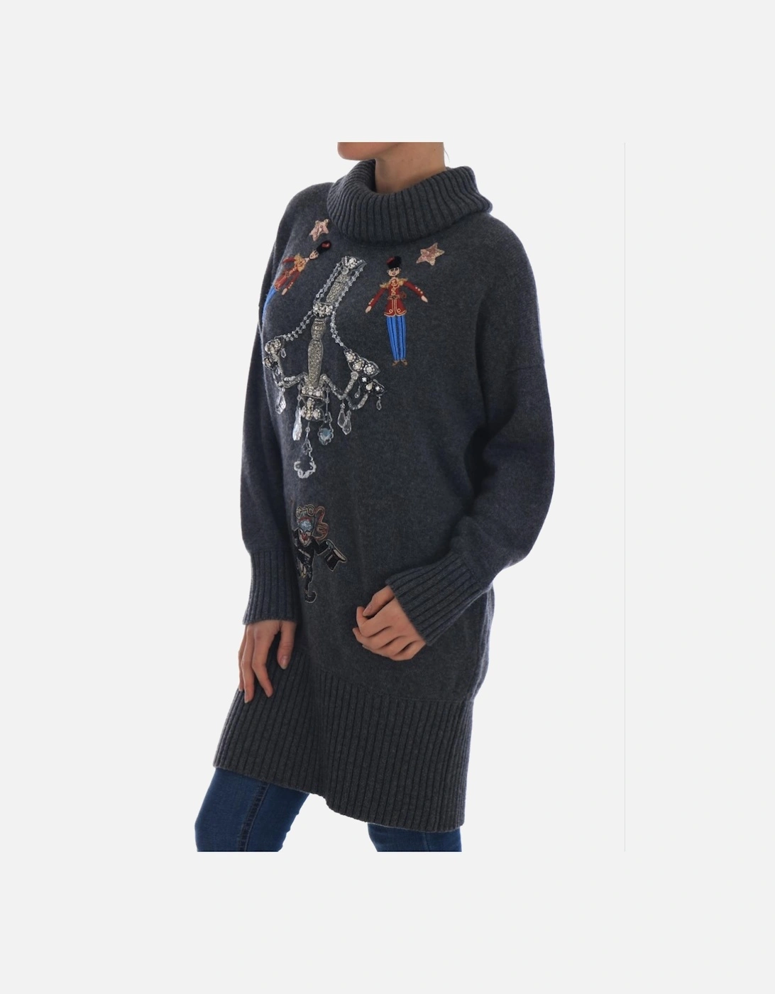 Oversized Chandelier Frog Sweater TSH1902 Women - Gray