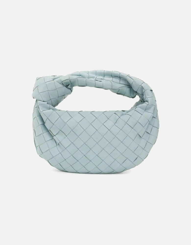 Leather Quilted Shoulder Bag Women - Light Blue Handbags