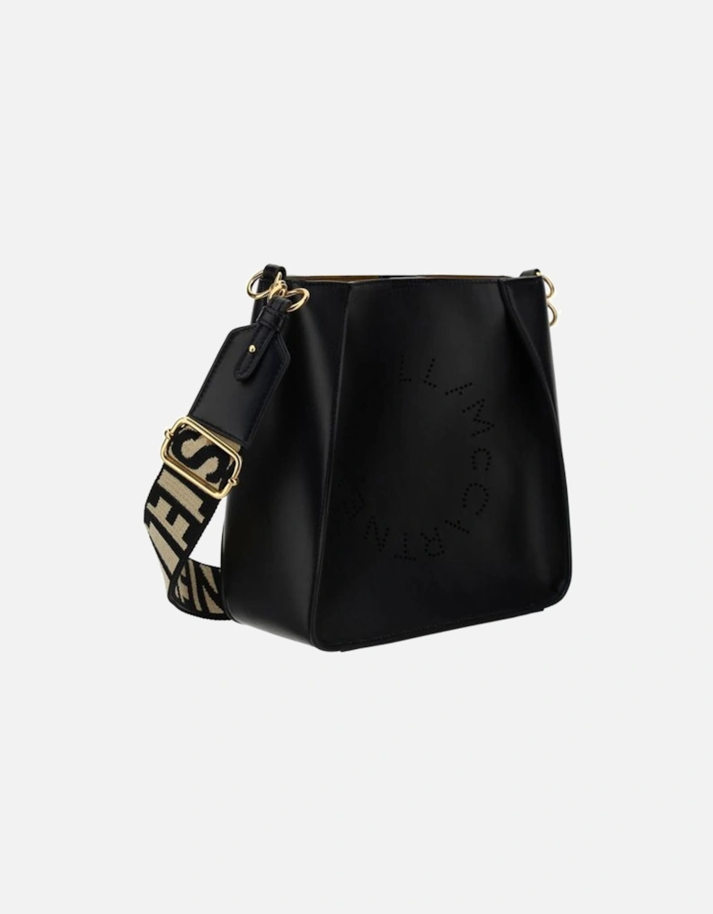 Mini Logo Shoulder Bag with Removable Strap Women - Black