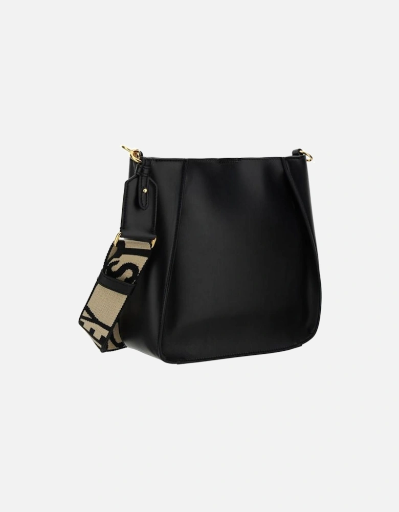 Mini Logo Shoulder Bag with Removable Strap Women - Black