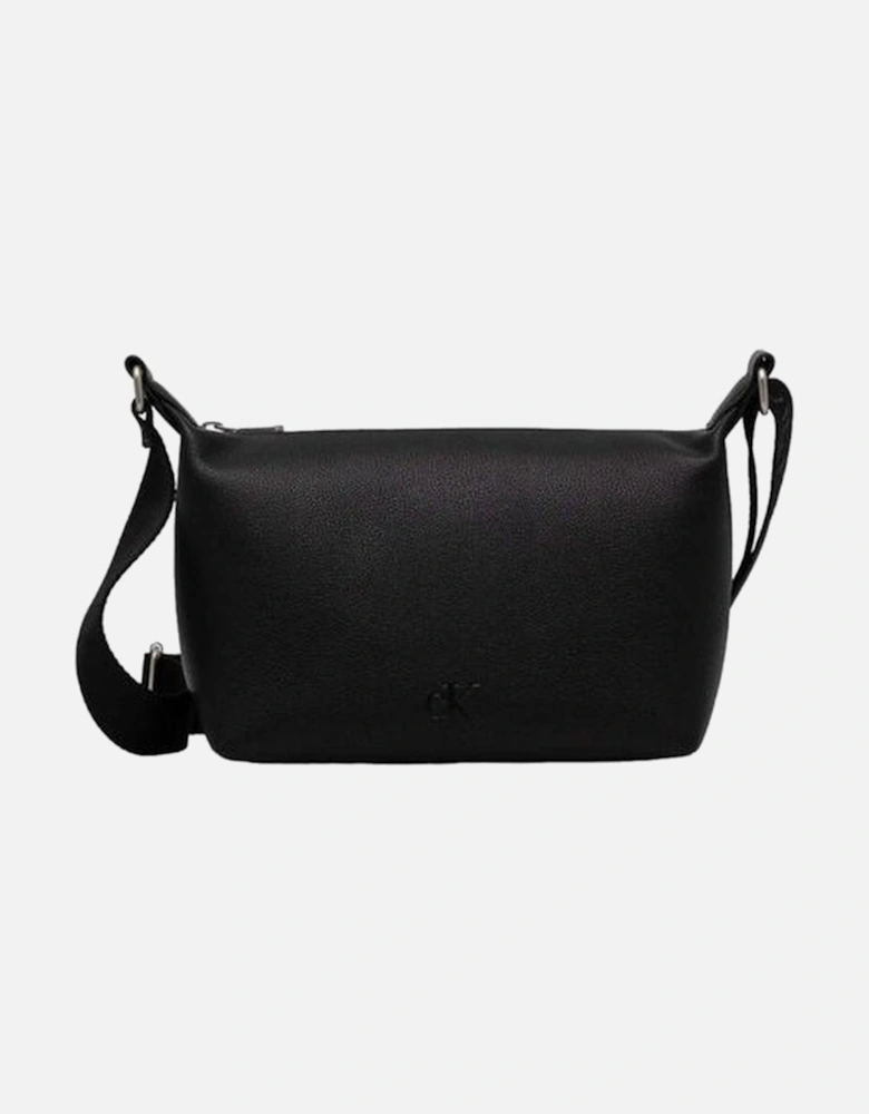 Polyurethane Structured Mens Handbag Women - Black