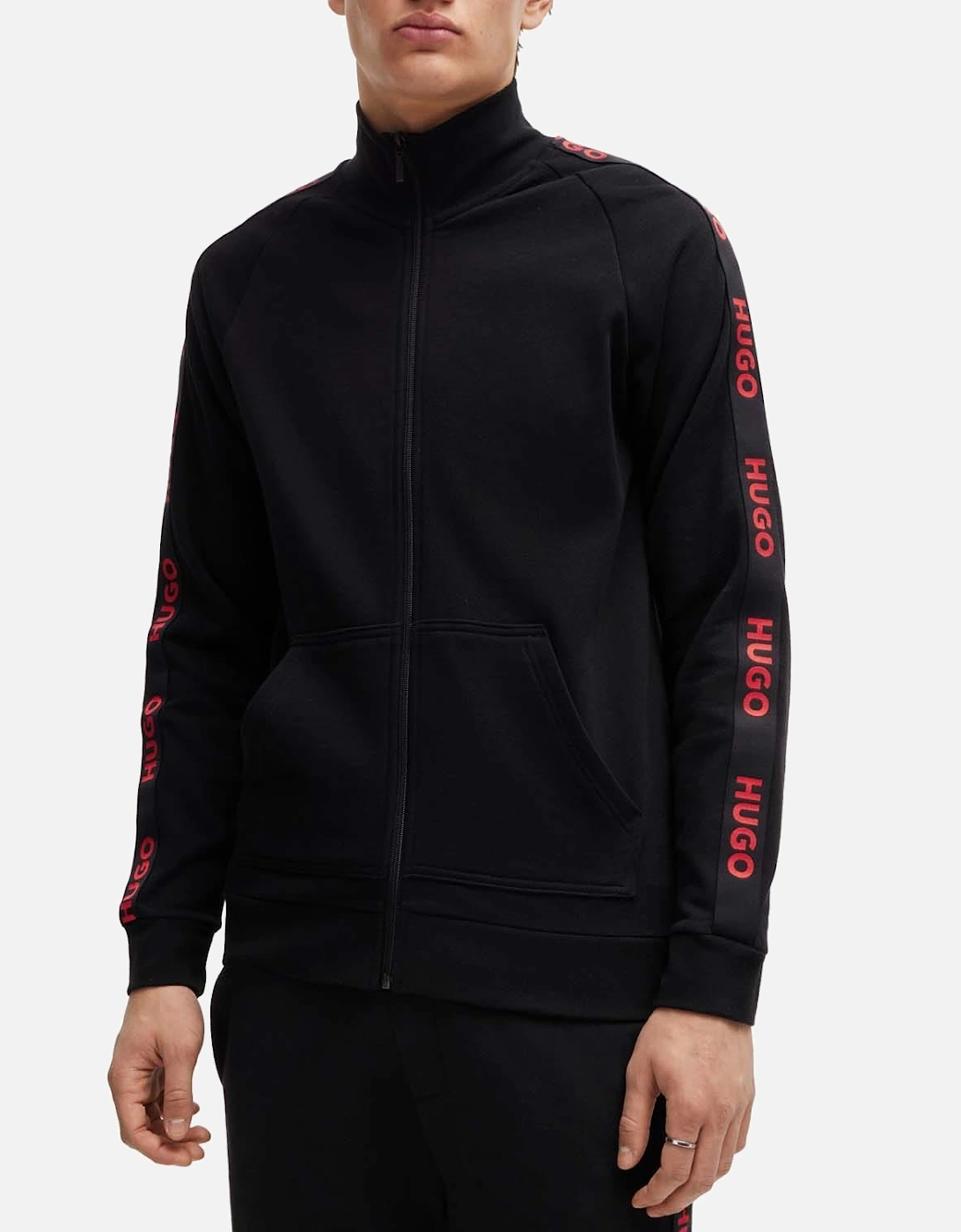 Sporty Logo Zip-Up Track Top