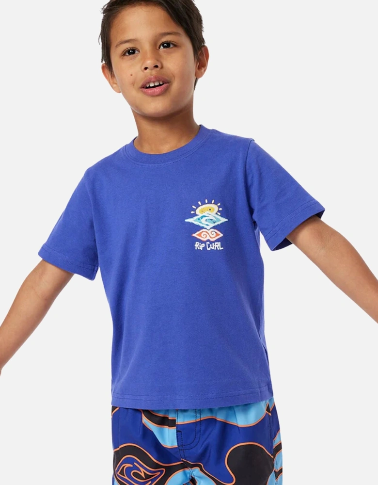 Rip Curl Kids Icons Of Shred Short Sleeve Cotton T-Shirt