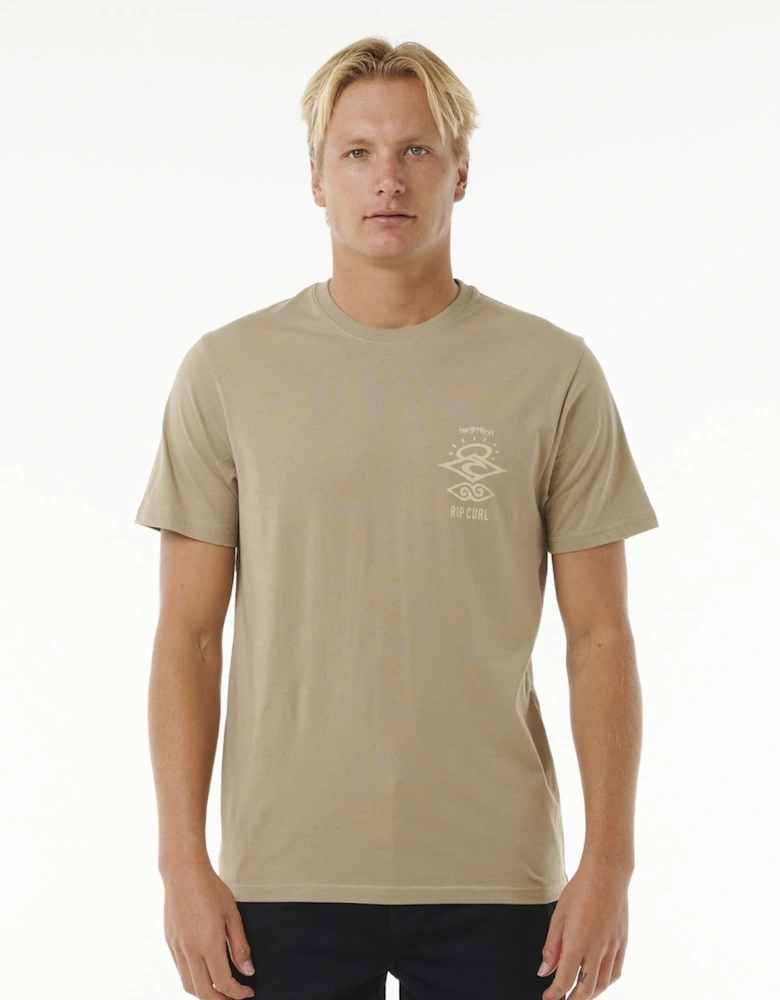 Rip Curl Mens Search Icon Short Sleeve Crew Neck T-Shirt