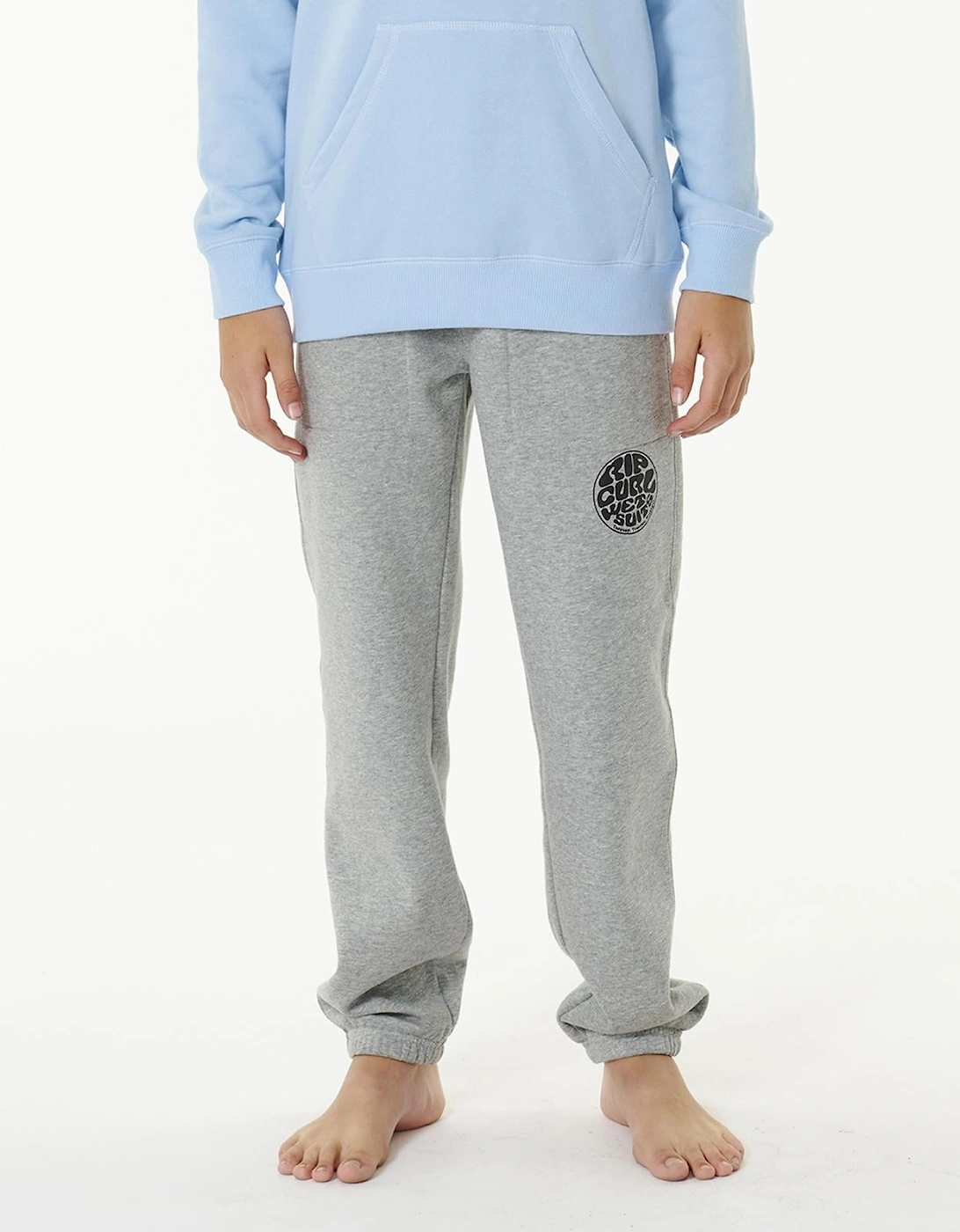 Ripcurl Rip Curl Kids Icons Of Surf Elasticated Waist Joggers - Grey Marle - Size: 12 yrs