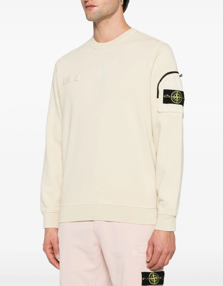 Sleeve Pocket 6100003 Sweatshirt Beige