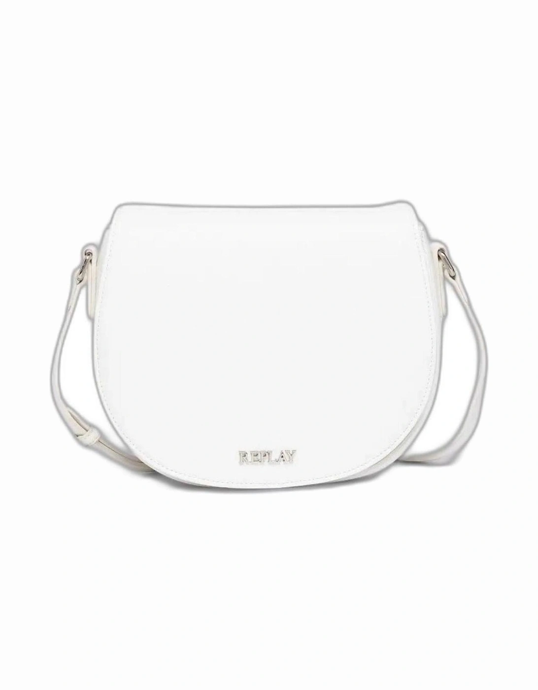 White Plain Shoulder Bag with Clip Fastening Women, 4 of 3