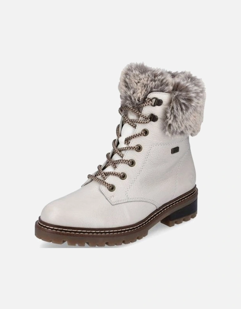 D0B74-80 ladies white waterproof boot