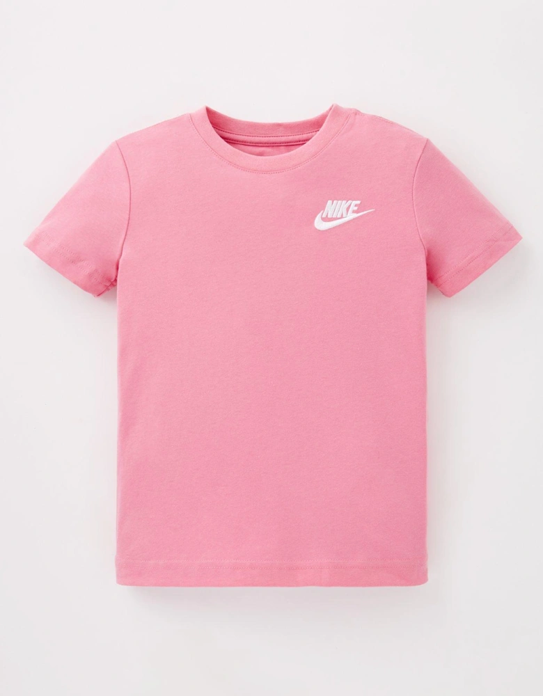 Kids Embroidered Futura T-Shirt - Pink