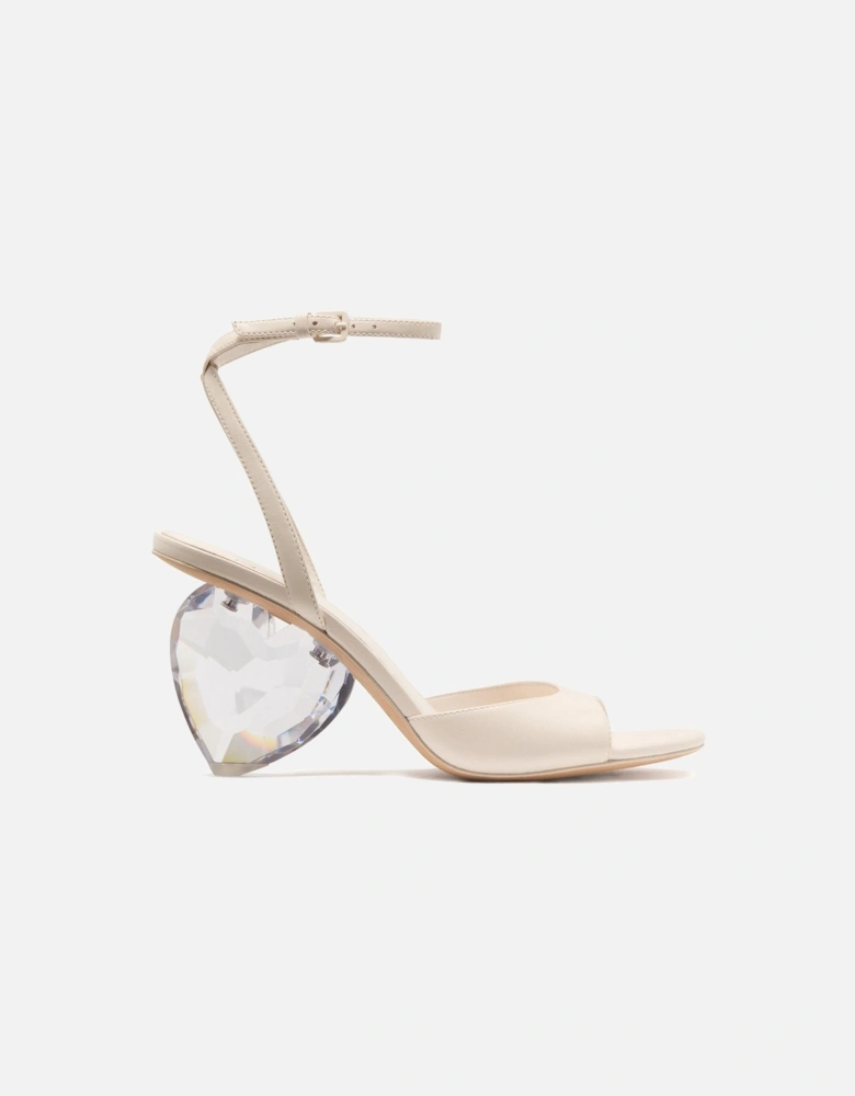 Perfect Pair Heart Heel Sandal - Cream