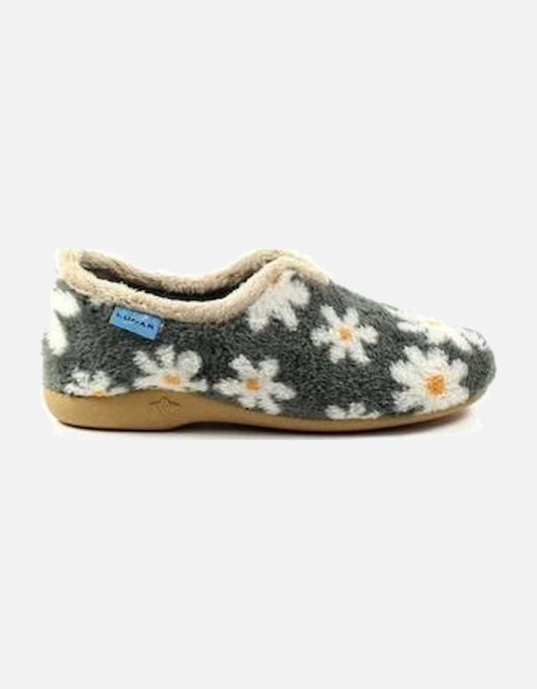 Daisy Grey Slipper With Daisy Pattern KLA021