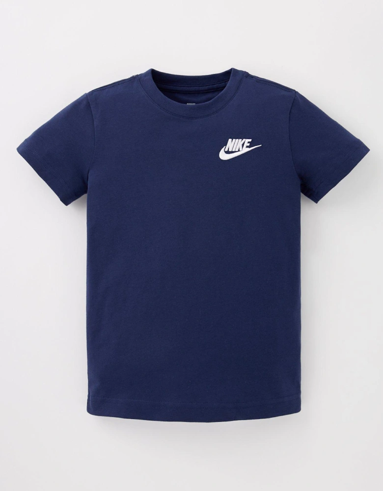 Kids Embroidered Futura T-Shirt - Navy