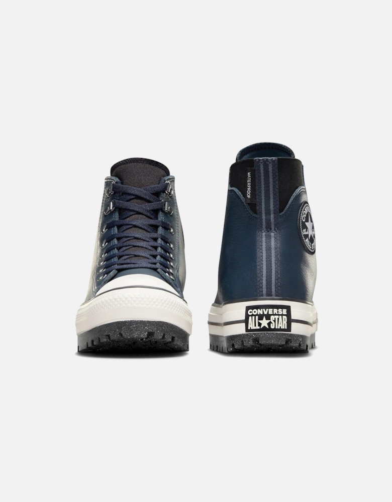 Mens Counter Climate Leather Hi Trainers - Black/White