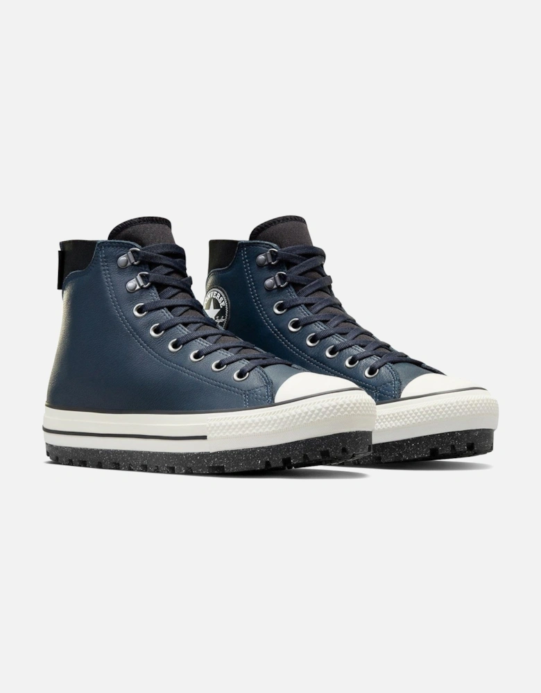 Mens Counter Climate Leather Hi Trainers - Black/White