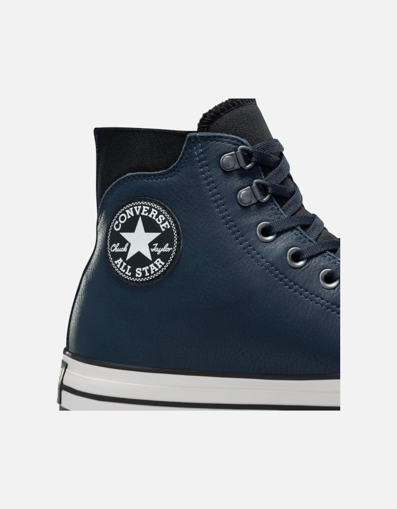 Mens Counter Climate Leather Hi Trainers - Black/White
