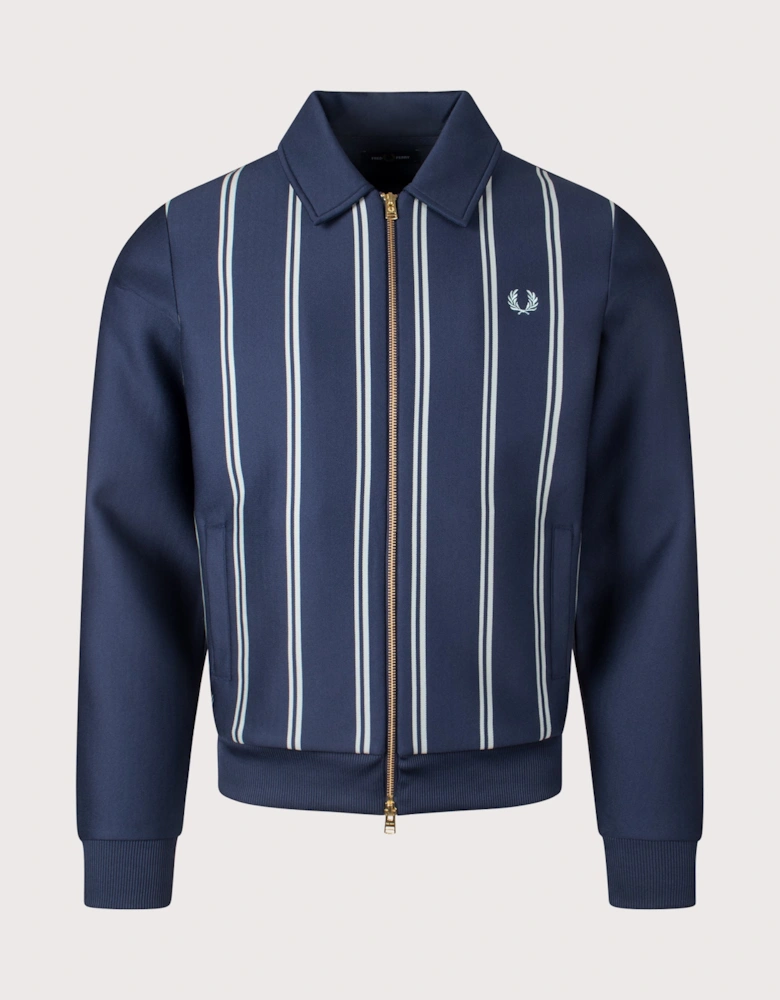 Striped Collared Track Top