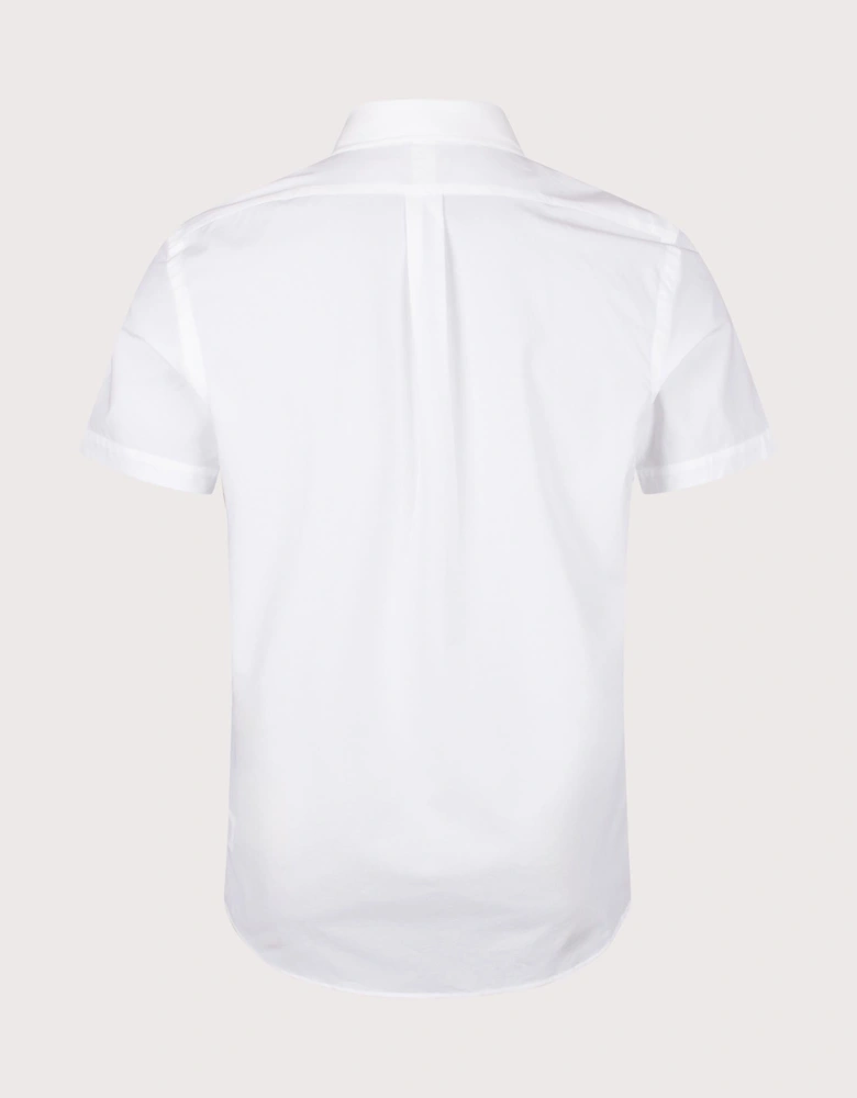 Custom Fit Short Sleeve Stretch Poplin Shirt