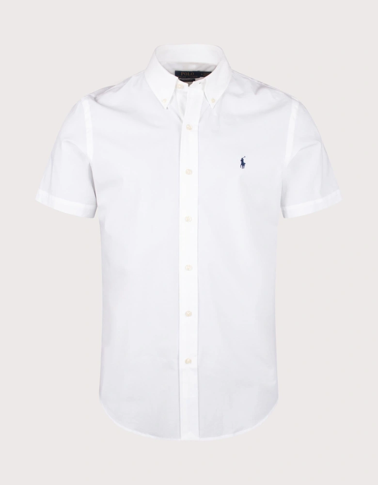 Custom Fit Short Sleeve Stretch Poplin Shirt