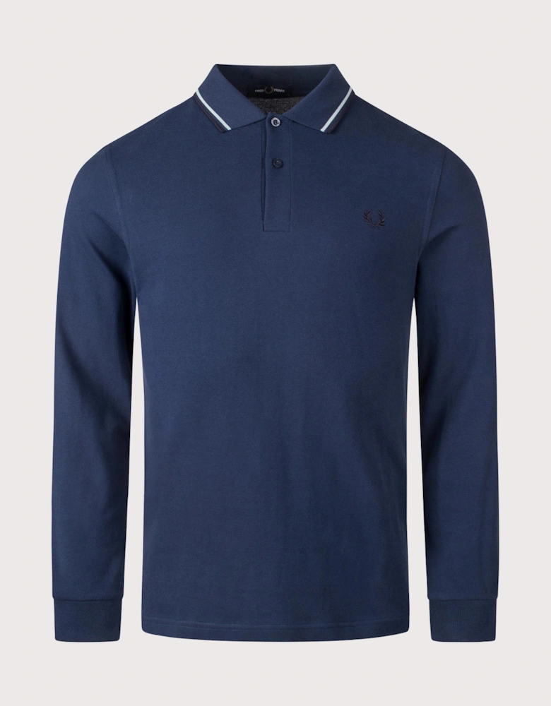 Long Sleeve Twin Tipped Polo Shirt