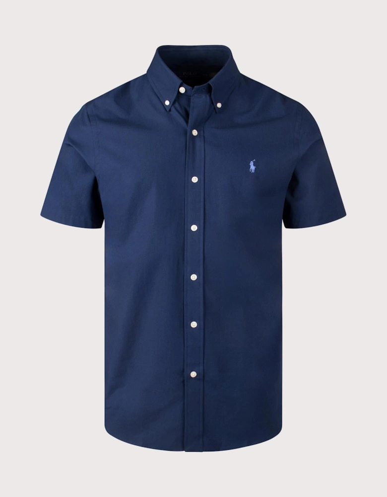 Custom Fit Short Sleeve Stretch Poplin Shirt