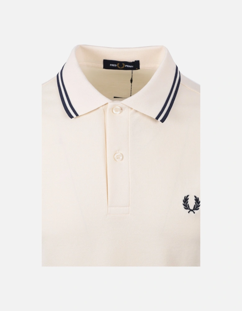 Twin Tipped Polo Ecru/Tennis Blue