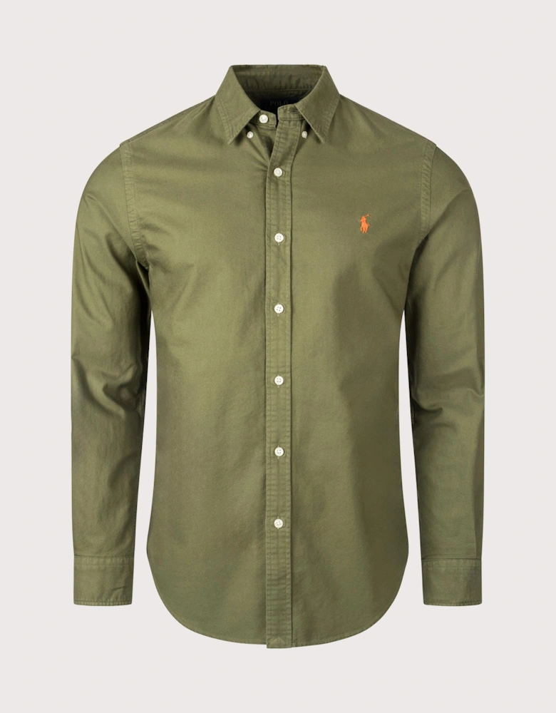 Slim Fit Garment-Dyed Oxford Shirt