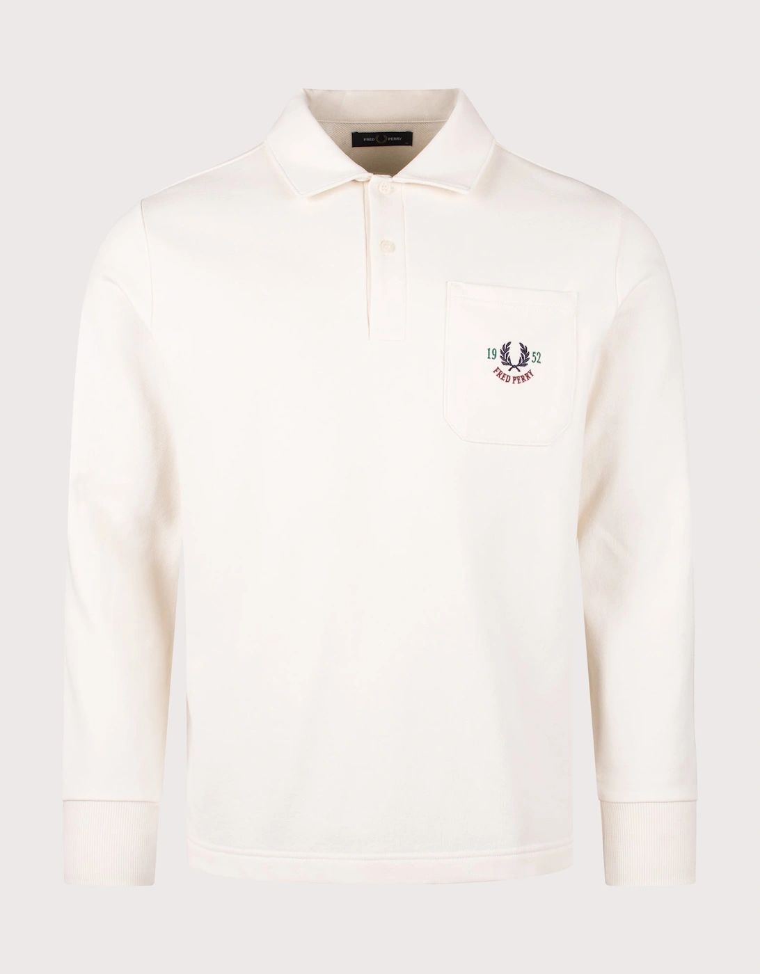 Embroidered Champion Long Sleeve Collared Polo Shirt