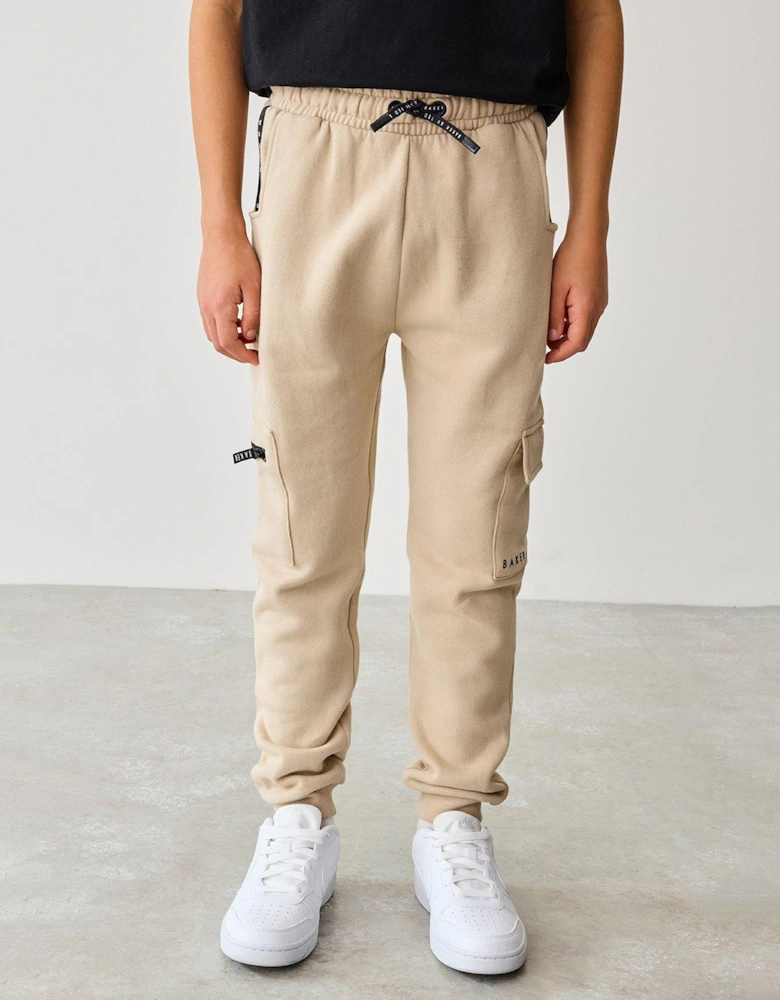 Boys Cargo Joggers - Beige