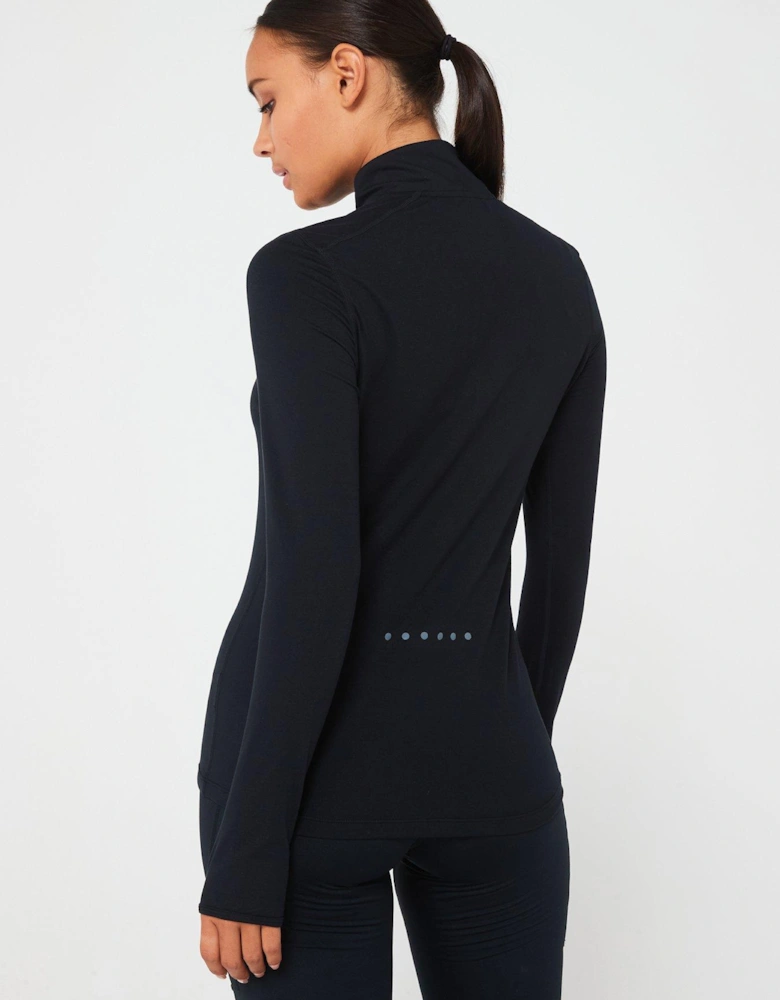 Womens Core Thermal Half Zip-black