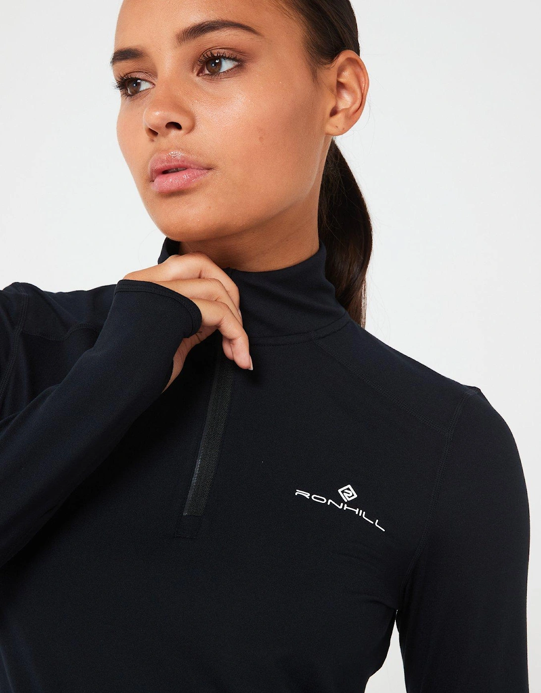 Womens Core Thermal Half Zip-black