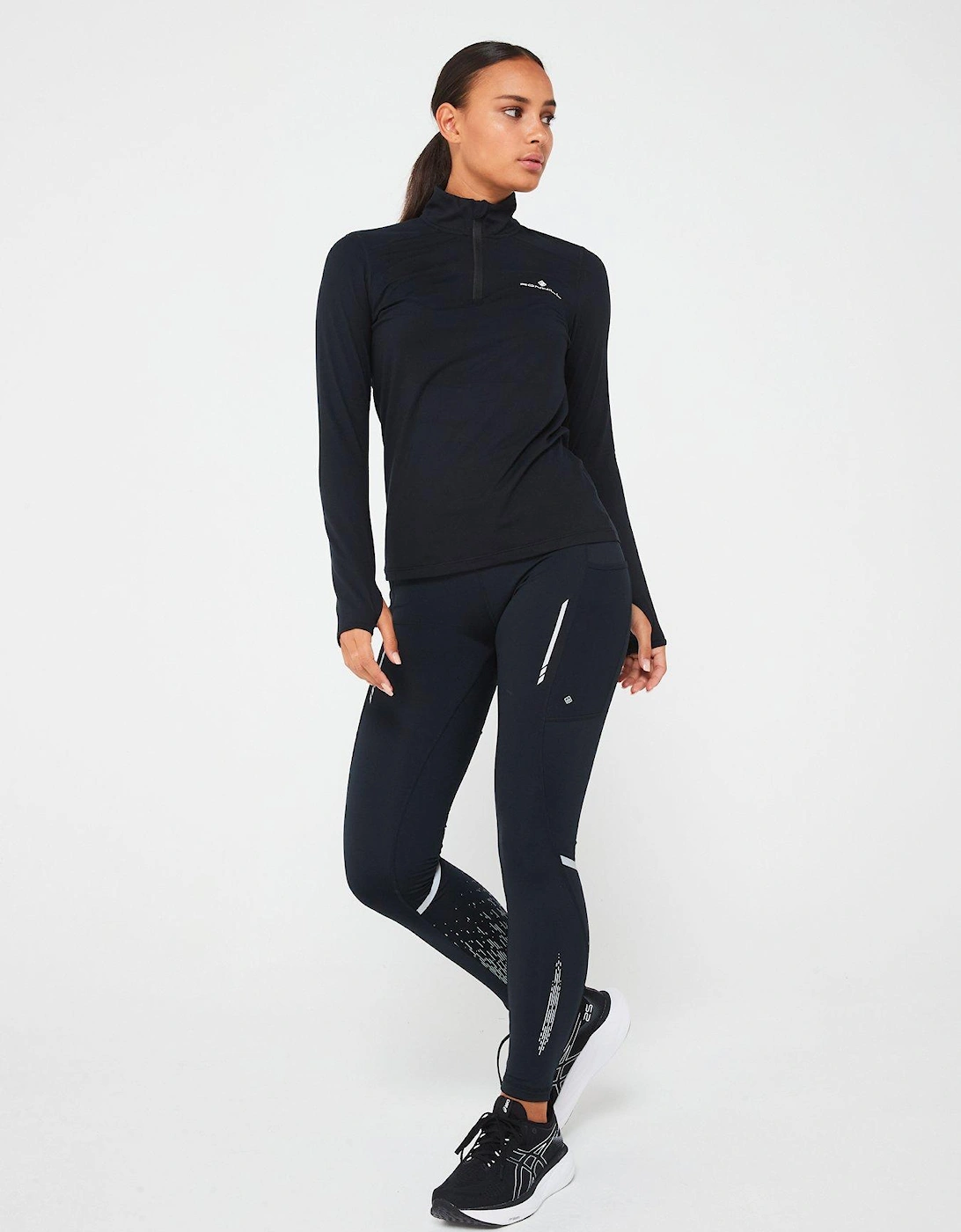 Womens Core Thermal Half Zip-black