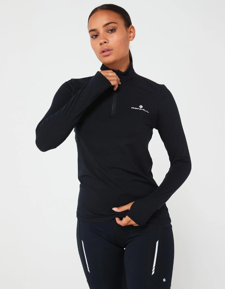 Womens Core Thermal Half Zip-black