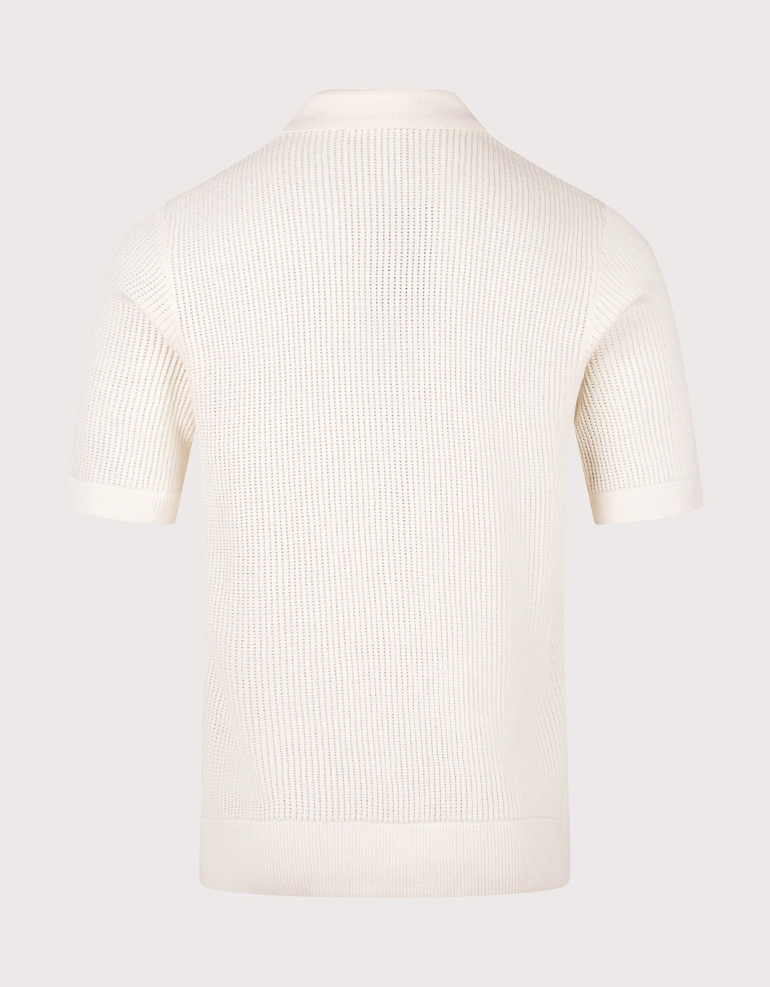 Textured Button Through Knit Short Sleeve Shirt