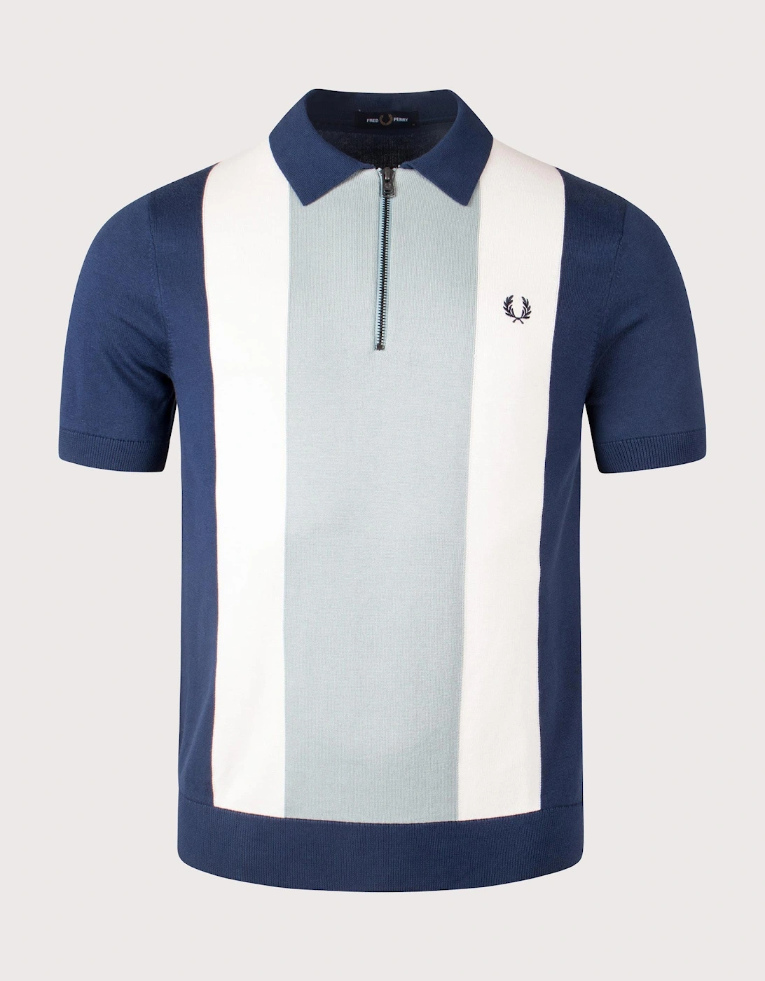 Vertical Stripe Zip Neck Polo Shirt, 4 of 3